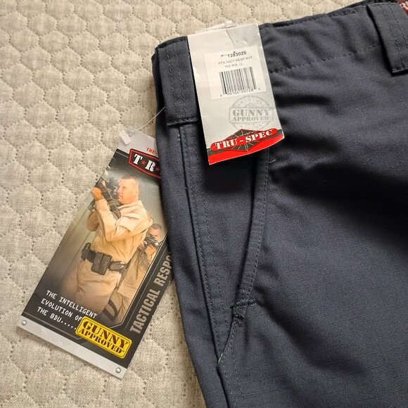 TRU SPEC Uniform Pants Men's Large Long Navy Blue Tactical Response NWT - Picture 3 of 4